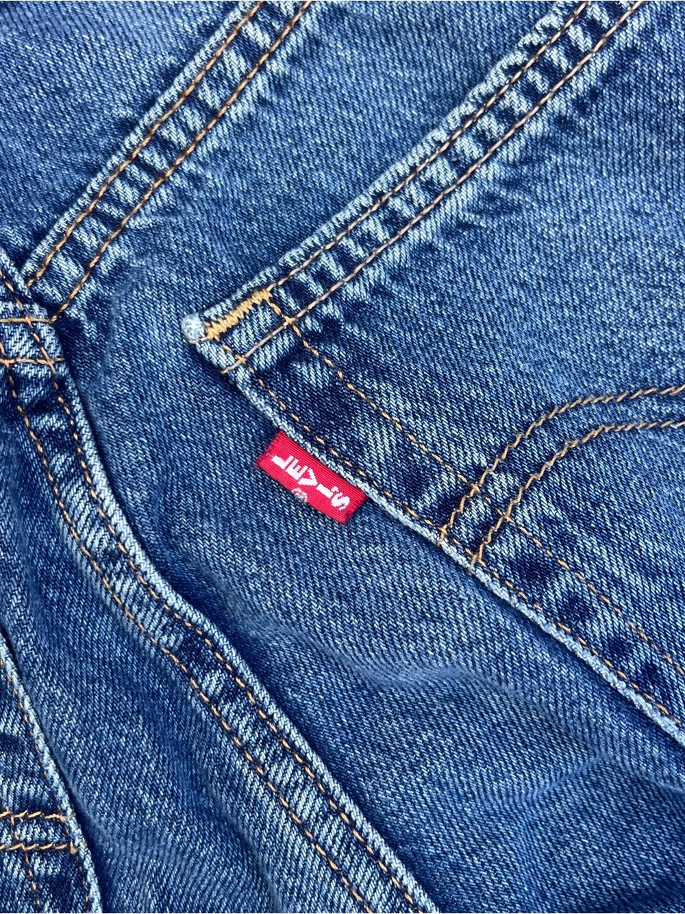 Levi’s Denim Premium Blue Women’s Big E Cinch Waist Wide Leg Jeans Size 23x29 - Picture 5 of 10